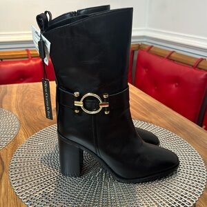 Women’s mid calf leather boots